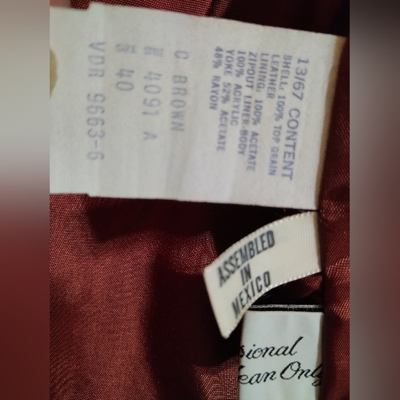 Vintage Montgomery Ward Quality Outerwear Brick Red Leather Jacket Zip Lined 40L - Picture 3 of 9